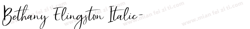 Bethany Elingston Italic字体转换